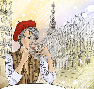beautiful-girl-street-cafe-paris-drinkin-vector-illustration-drinking-coffee-35325029