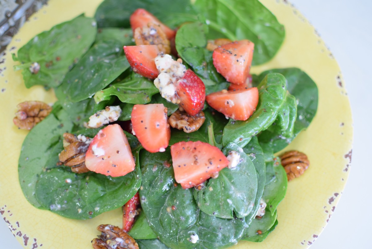 Strawberry Spinach Salad with Poppy Seed Dressing