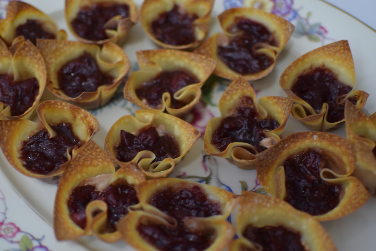 Cranberry Goat Cheese Wontons