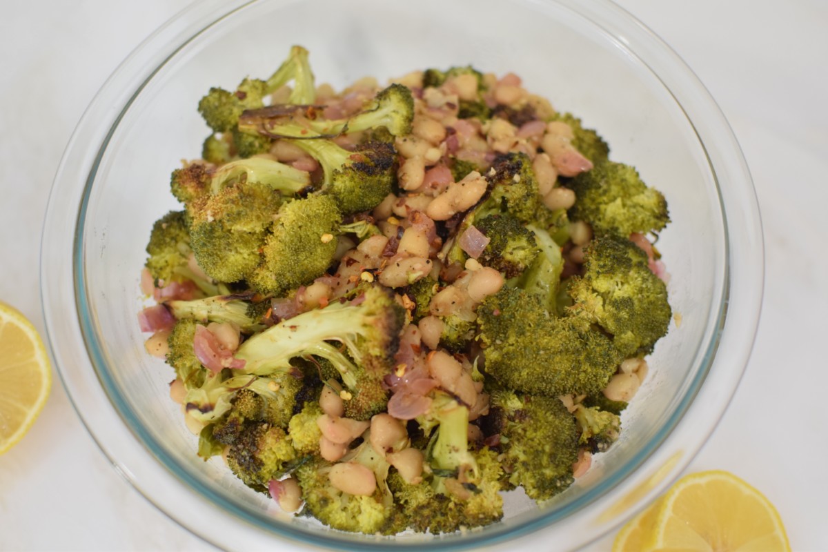 Roasted Broccoli and Lemon White Beans