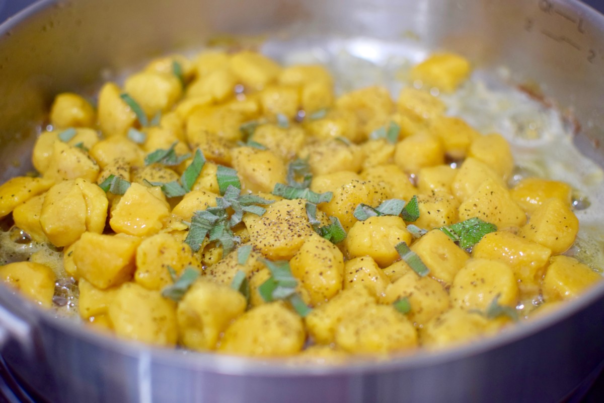 Sweet Potato Gnocchi with a Butter Sage Sauce